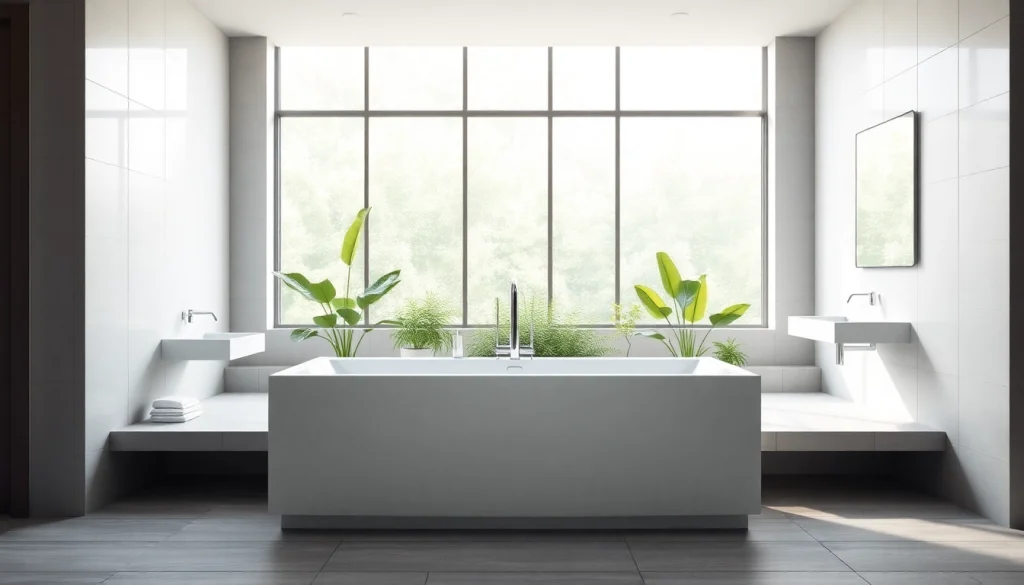 Duschkabine 100x100 elegant in modernem Badezimmer-Design mit natürlichen Elementen.