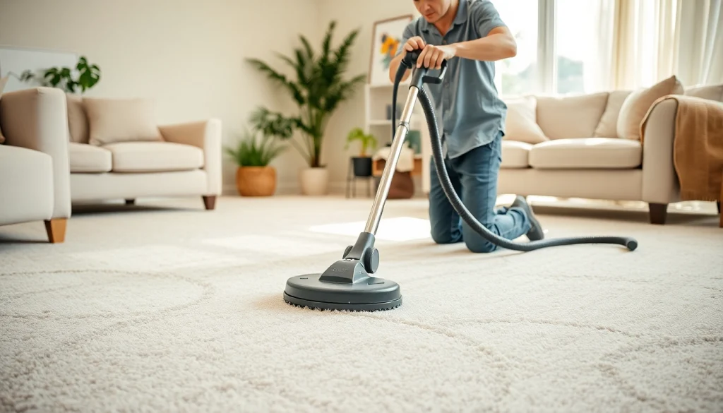Professional carpet cleaning roseville ca service in action, showcasing cleaning techniques and equipment.