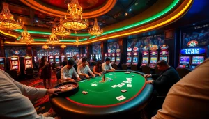 Experience thrilling moments at Tk88 casino with vibrant poker games and roulette excitement.