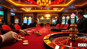 RR88 enhances the excitement of high-stakes gaming with a luxurious casino atmosphere.