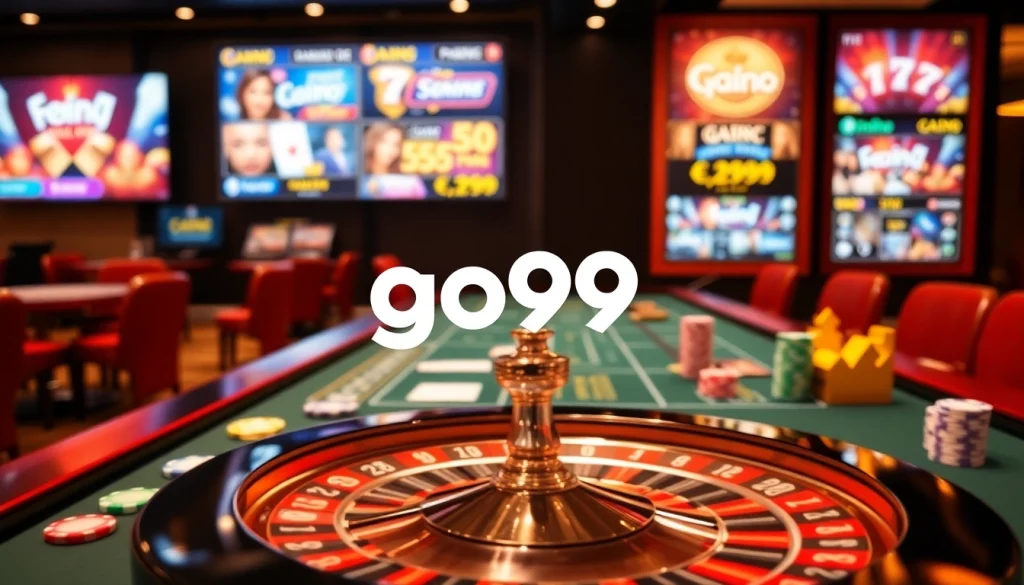 Experience thrilling gameplay at go99 with vibrant casino tables and digital displays.