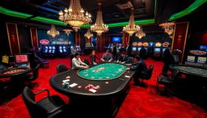 Engaging poker game scene featuring chips, cards, and excitement at https:/cm88.bz/ casino.