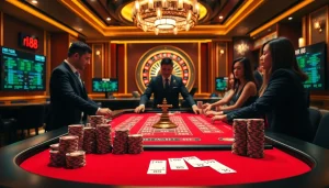 Experience thrilling gameplay at rr 88 with vibrant casino elements like poker chips and roulette wheels.