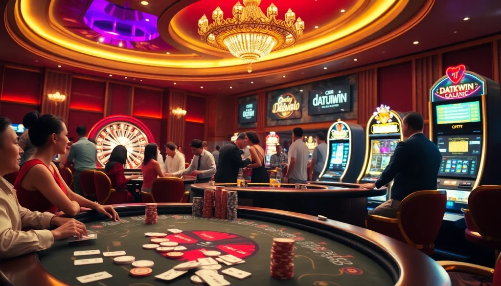 Rasakan sensasi berjudi dengan Datukwin di kasino elegan yang menampilkan poker dan roulette.