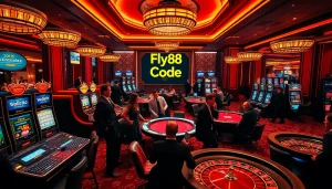Experience exciting gameplay with the fly88 code in a luxurious casino atmosphere.