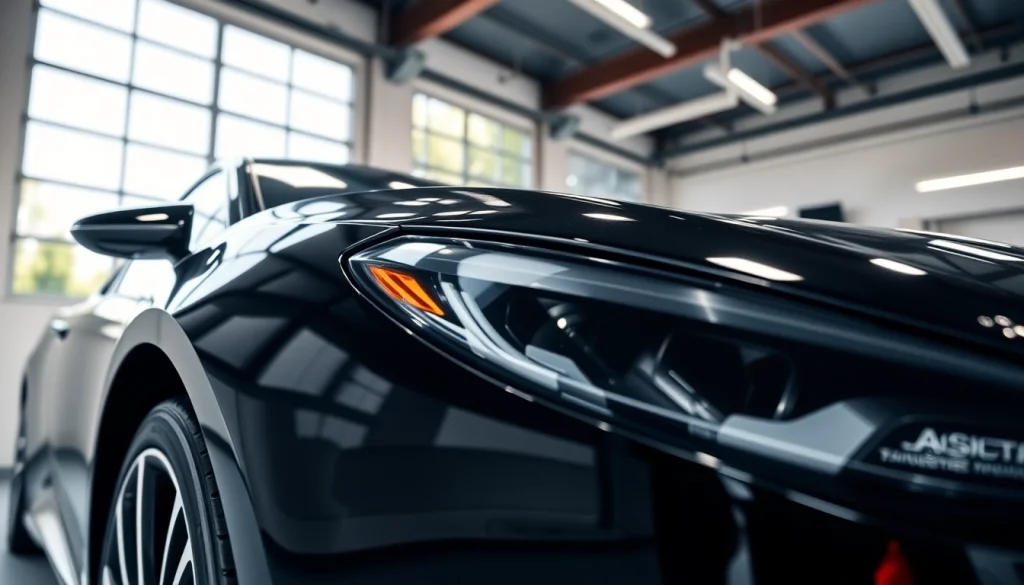 Protect your vehicle’s finish with paint protection film near me displayed on a luxury car.