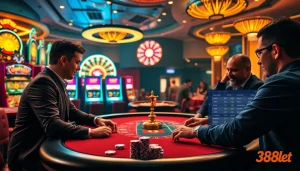 Engage in high-stakes poker action at 388bet’s luxurious online casino.