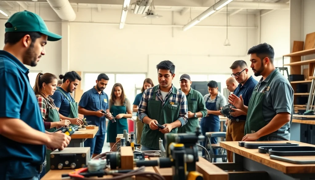 Students training at trade schools in Hawaii, engaging in hands-on learning activities.