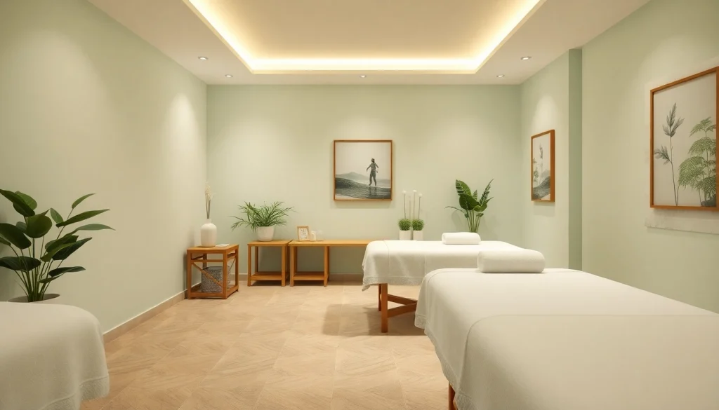 편안한 분위기의 1인샵 마사지 룸, 아늑한 장식과 매력적인 분위기.