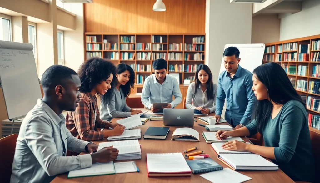 Active collaboration in a study group focused on exam preparation using diverse resources.