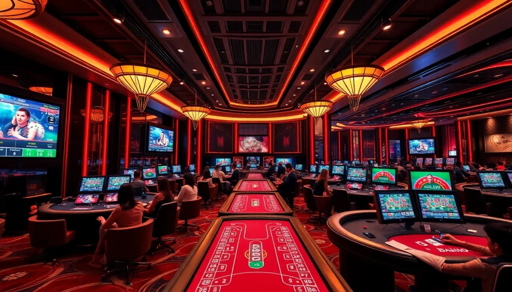 신뢰할 수 있는 카지노사이트에서 라이브 바카라를 보여주는 매력적인 온라인 카지노 환경.