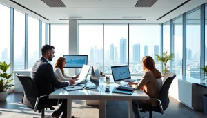 Accounting Services in Dubai with professionals collaborating in a modern office.