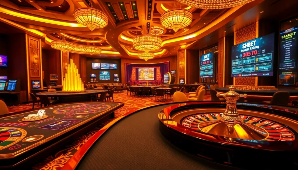 Experience the thrill of betting at SHBET’s luxurious casino with vibrant tables and immersive games.