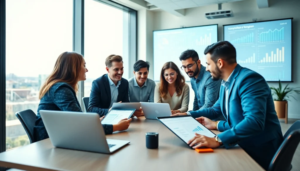 Understanding competitive intelligence faqs in a business meeting with teamwork and analysis.