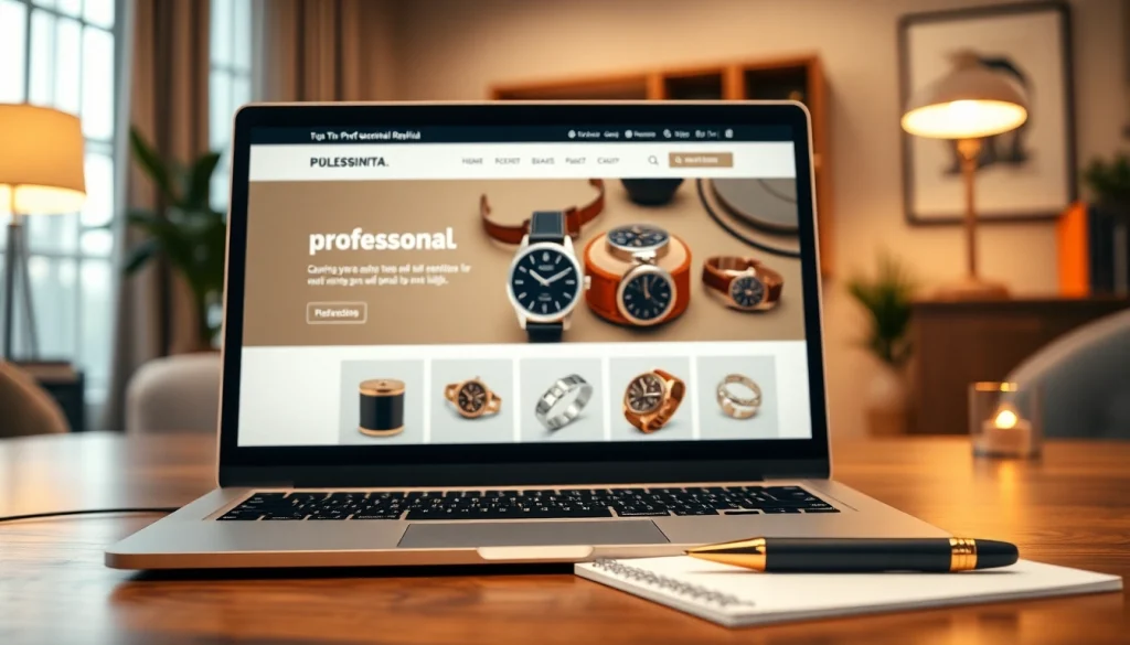 레플리카사이트에서 고급 아이템을 보여주는 컴퓨터 화면