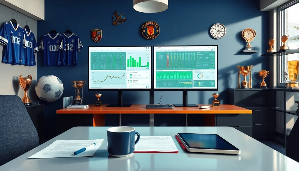 Professional workspace showcasing 슈어맨's dedication to safe sports betting verification.