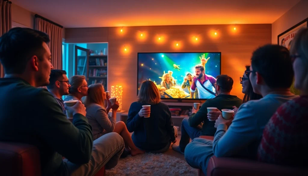 ดูหนังออนไลน์ ในบรรยากาศอบอุ่นกับกลุ่มเพื่อนที่ชมภาพยนตร์ด้วยกัน