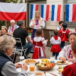 Dynamic Polish community event in San Francisco showcasing traditions at https://www.sfpol.com/ with families and cultural activities.
